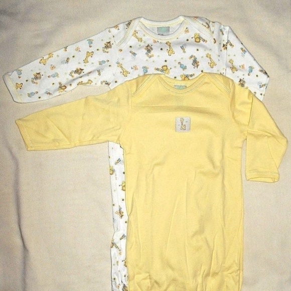 COPY - Vintage rare 2 carter's infant baby boy girl soft comfy gowns - Picture 2 of 6